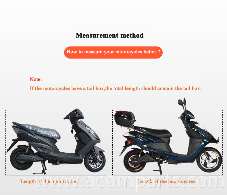 Low moq fast shipment outdoor 180T soft polyester navy blue waterproof motorbike cover price